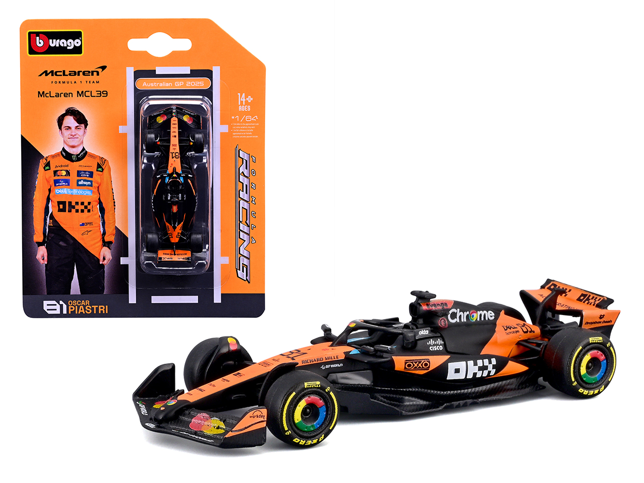 AUTO F1 FERRARI MCL 39 MCLAREN 2025 1:64 18-58001P AUTO F1 FERRARI MCL 39 MCLAREN 2025 1:64 18-58001P