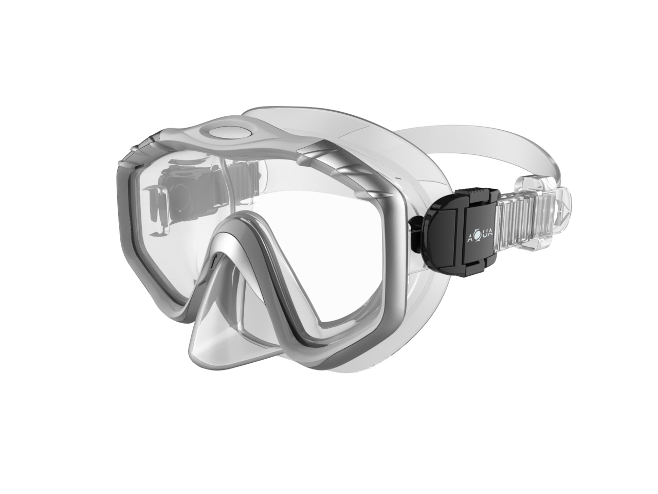 MASCHERA SUB LYRA PVC ARGENTO 450711