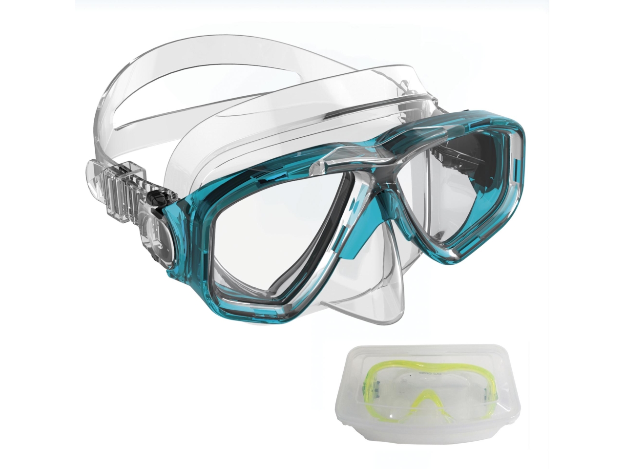 MASCHERA SUB GEMINI PVC VERDE ACQUA450797