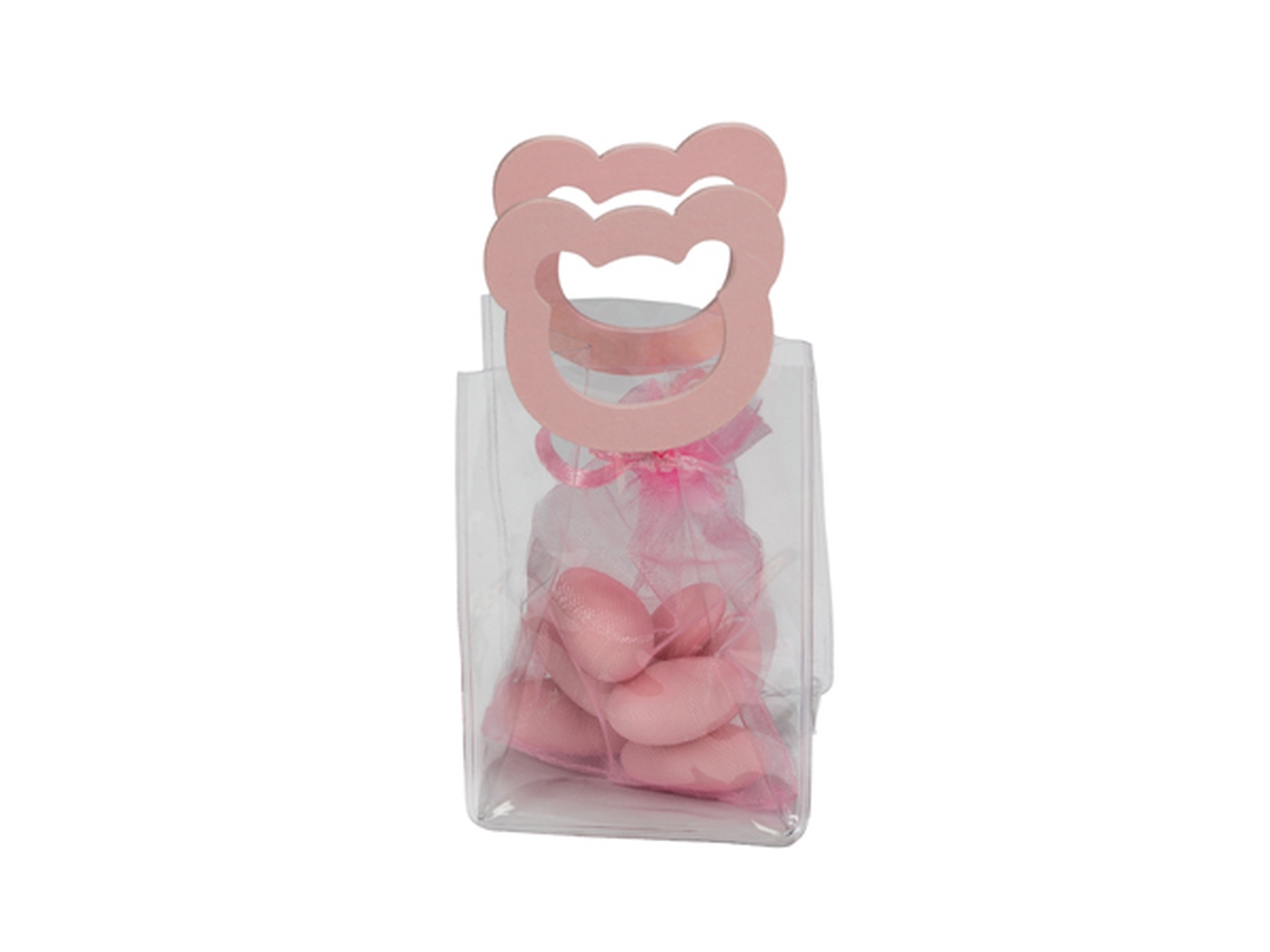 BORSETTA PVC MANICO ORSETTO 6XH.8CM ROSA A3234 03 BORSETTA PVC MANICO ORSETTO 6XH.8CM ROSA A3234 03