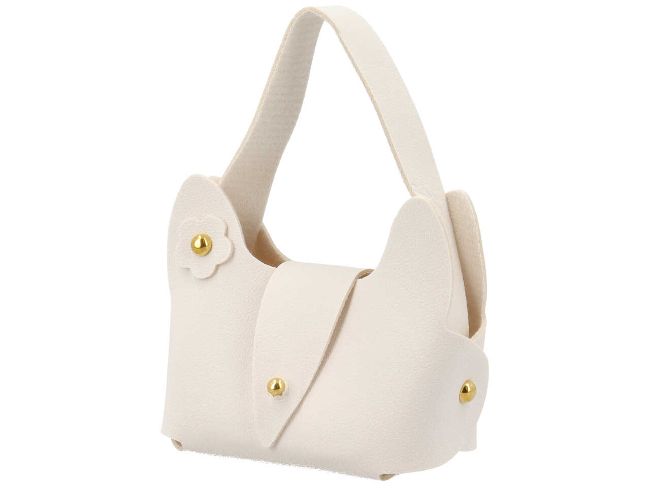 BORSETTA ECOPELLE 8XH6CM C/FIORE PANNA A3213 02 BORSETTA ECOPELLE 8XH6CM C/FIORE PANNA A3213 02