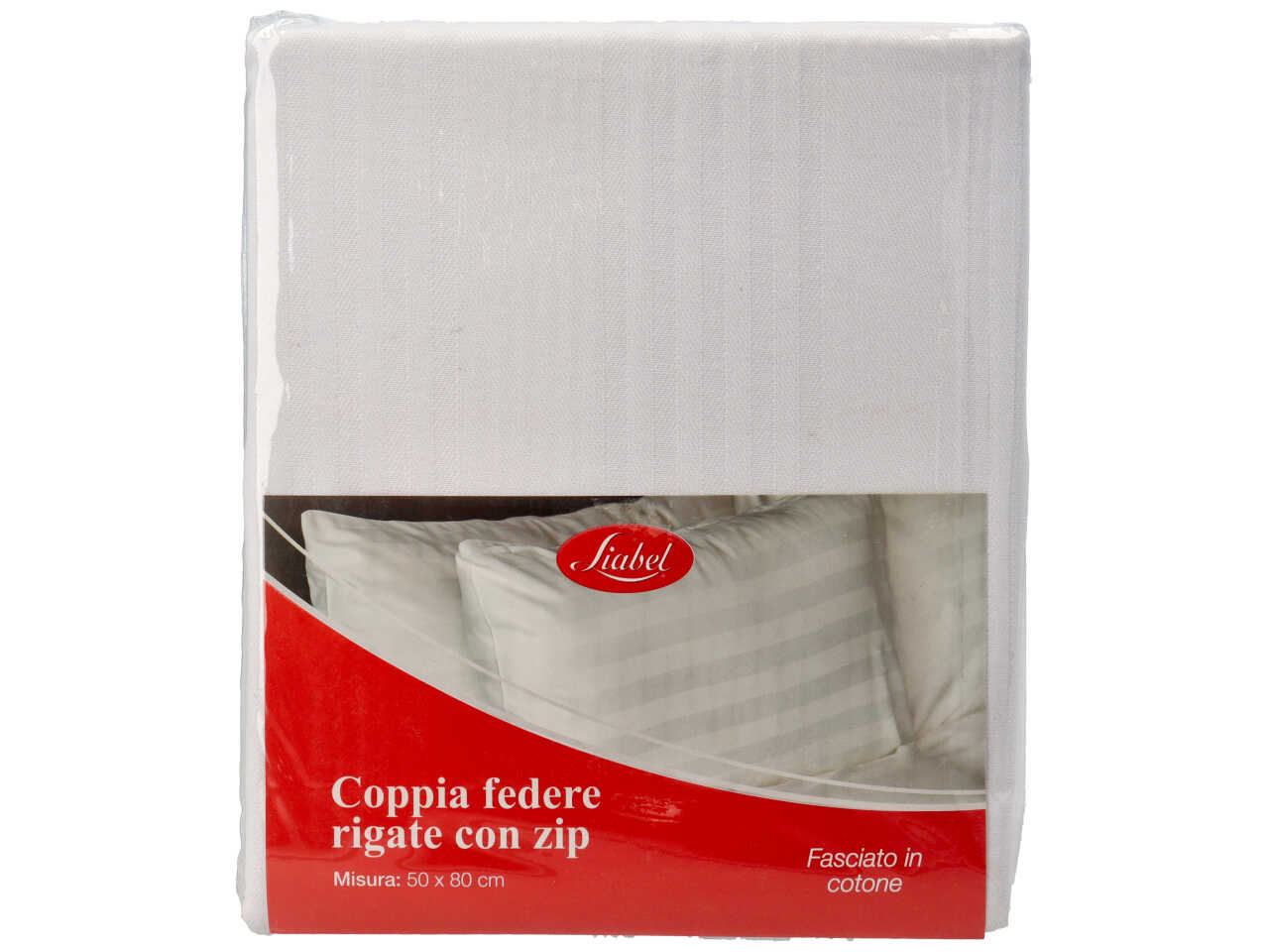 LIABEL COPPIA FEDERE RIGATA CON ZIP