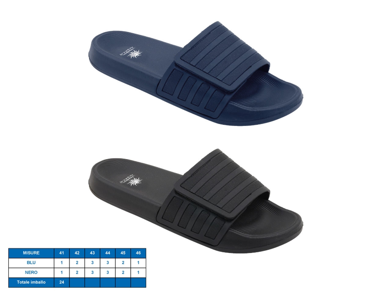 CIABATTA UOMO MONDELLO TG 41-46 2ASS. 21189425