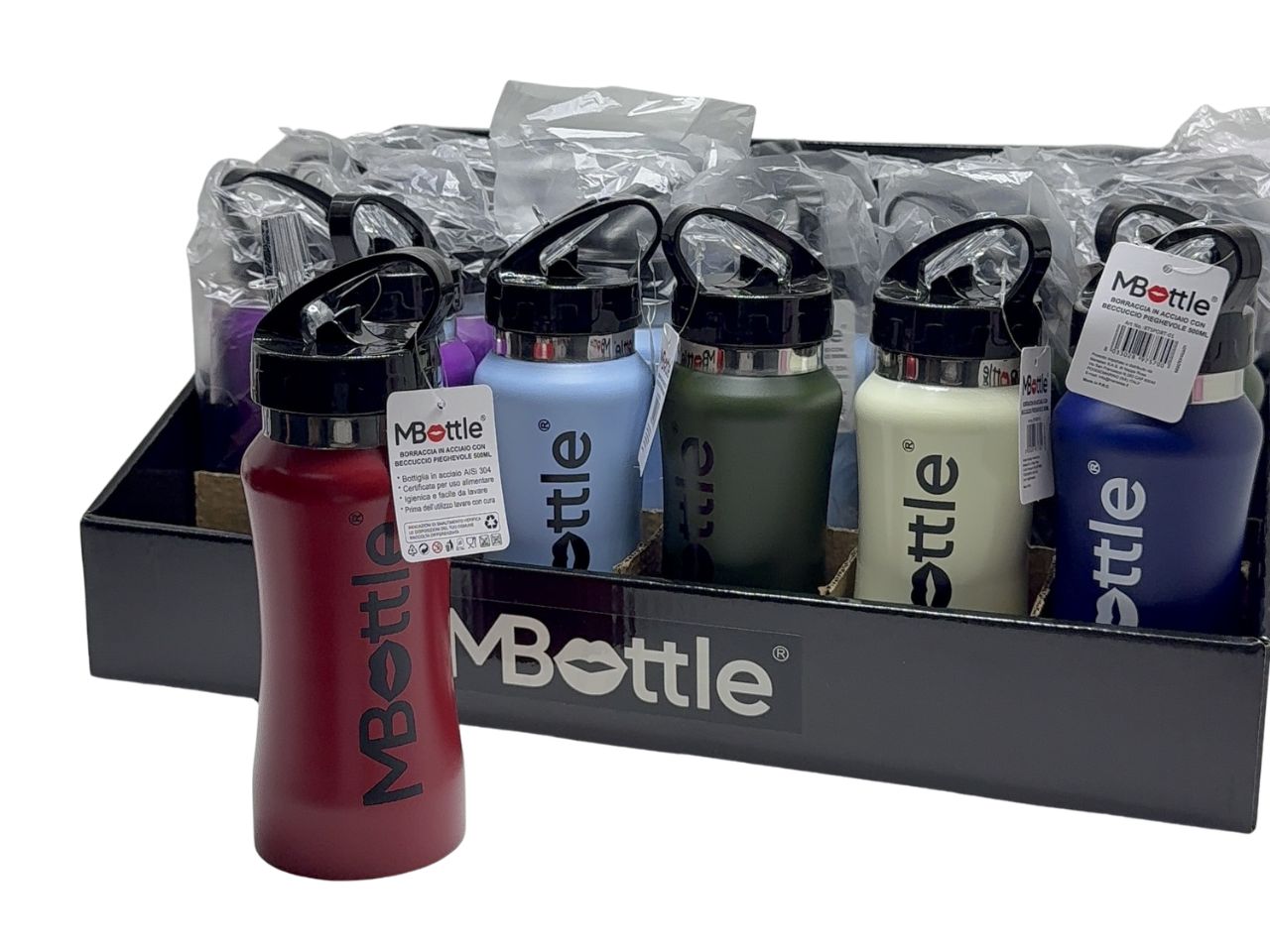 BORRACCIA IN ACCIAIO CON BECCUCCIO 500ML BTSPORT