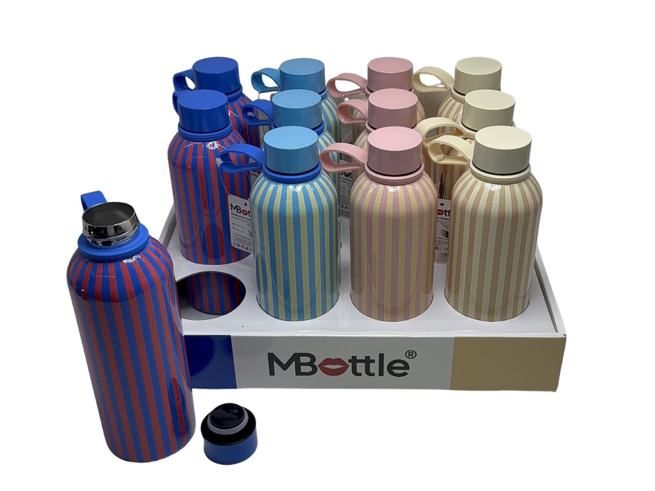 BORRACCIA TERMICA A RIGHE 500ML ASSORTITA STRIP-01