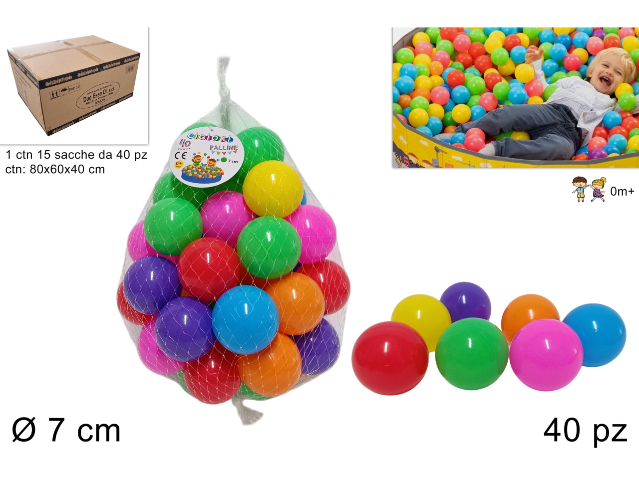 SACCA PALLINE 7 CM 40 PEZZI DEV23001531
