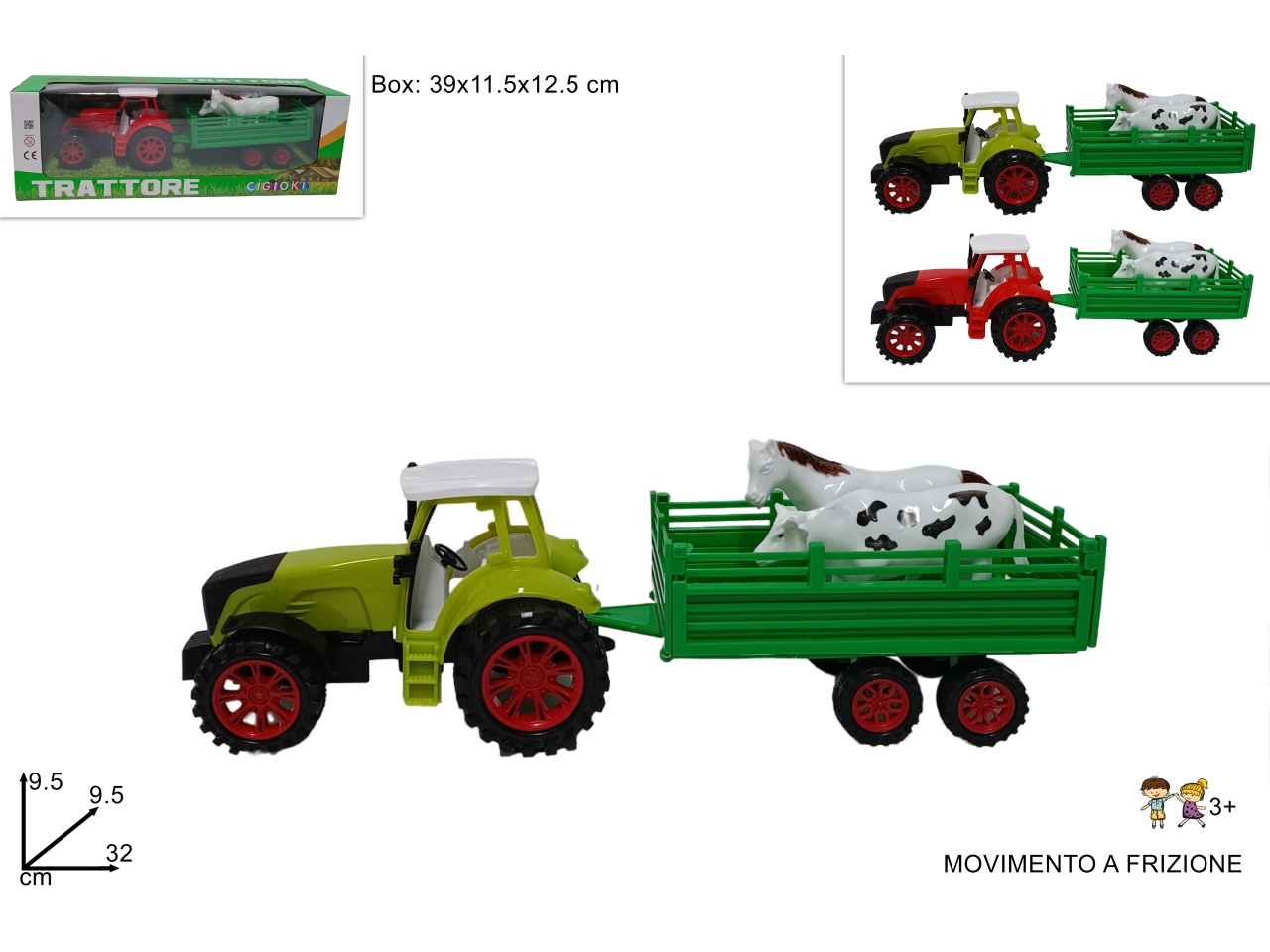 TRATTORE FATTORIA A FRIZIONE 2COL DTO23002381 TRATTORE FATTORIA A FRIZIONE 2COL DTO23002381