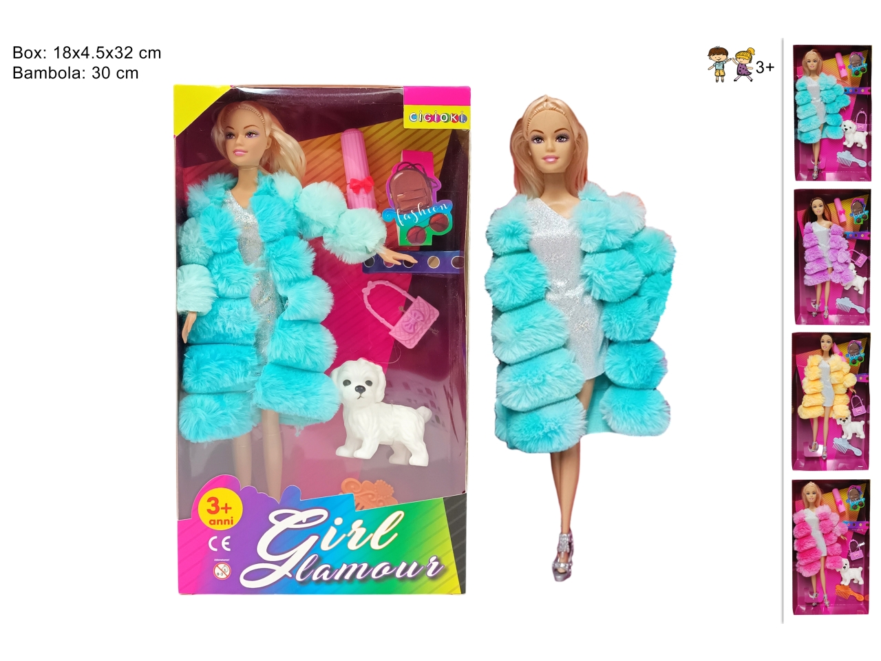 BAMBOLA CON PELLICCIA 4 ASS DTO23005451