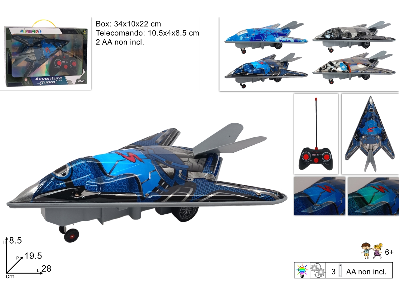 AEREO RADIO CONTROLL C/LUCI 4ASS DTO24000731