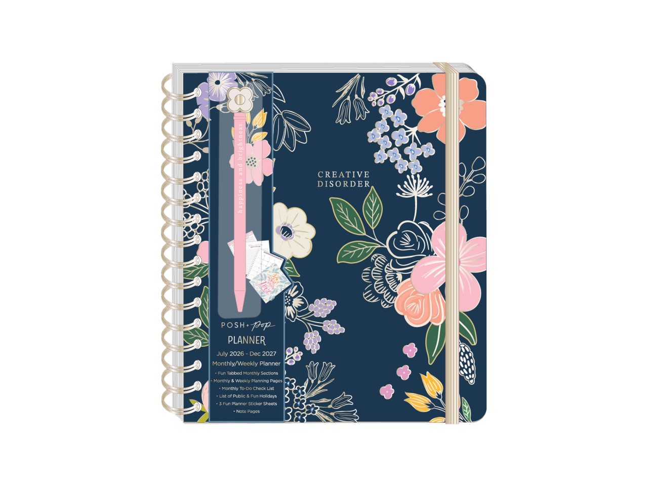 AGENDA GIORNALIERA 26/27 C/FIORI BLU 31229PB-D5794