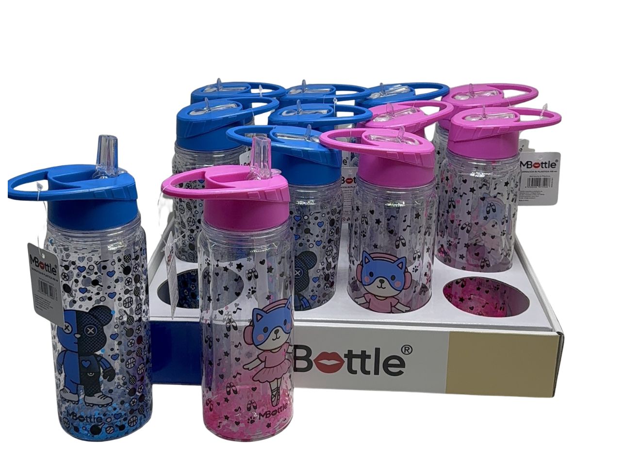 BORRACCIA BABY IN PLASTICA 350ML GLITTERBABY