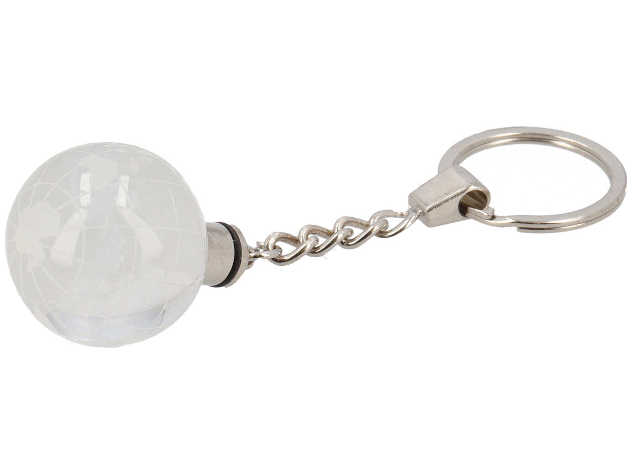 PORTACHIAVI GLOBO 3CM IN CRISTALLO E METALLO HE101 PORTACHIAVI GLOBO 3CM IN CRISTALLO E METALLO HE101