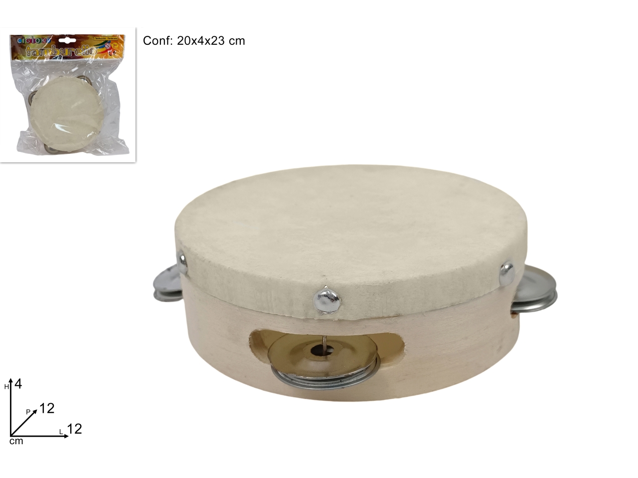 TAMBURELLO 12CM DTO23004411 TAMBURELLO 12CM DTO23004411