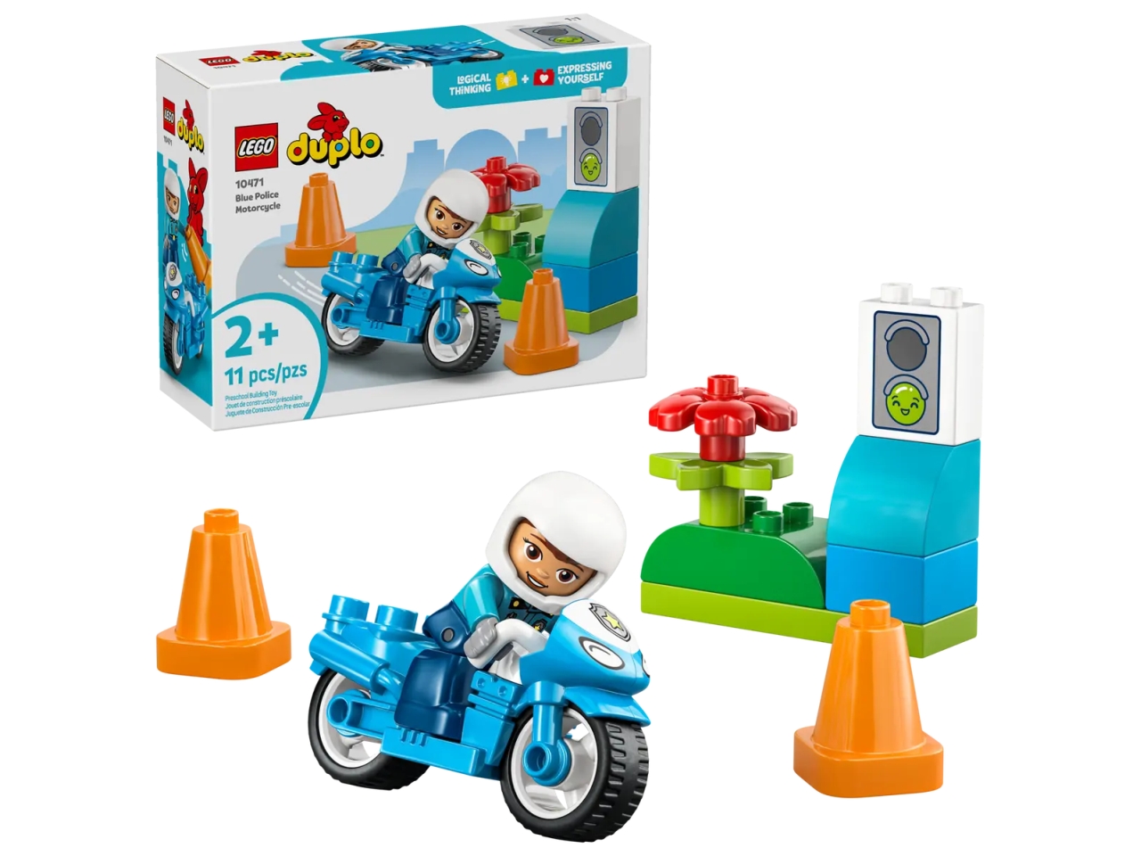 LEGO DUPLO TOWN MOTOCICLETTA BLU POLIZIA 10471