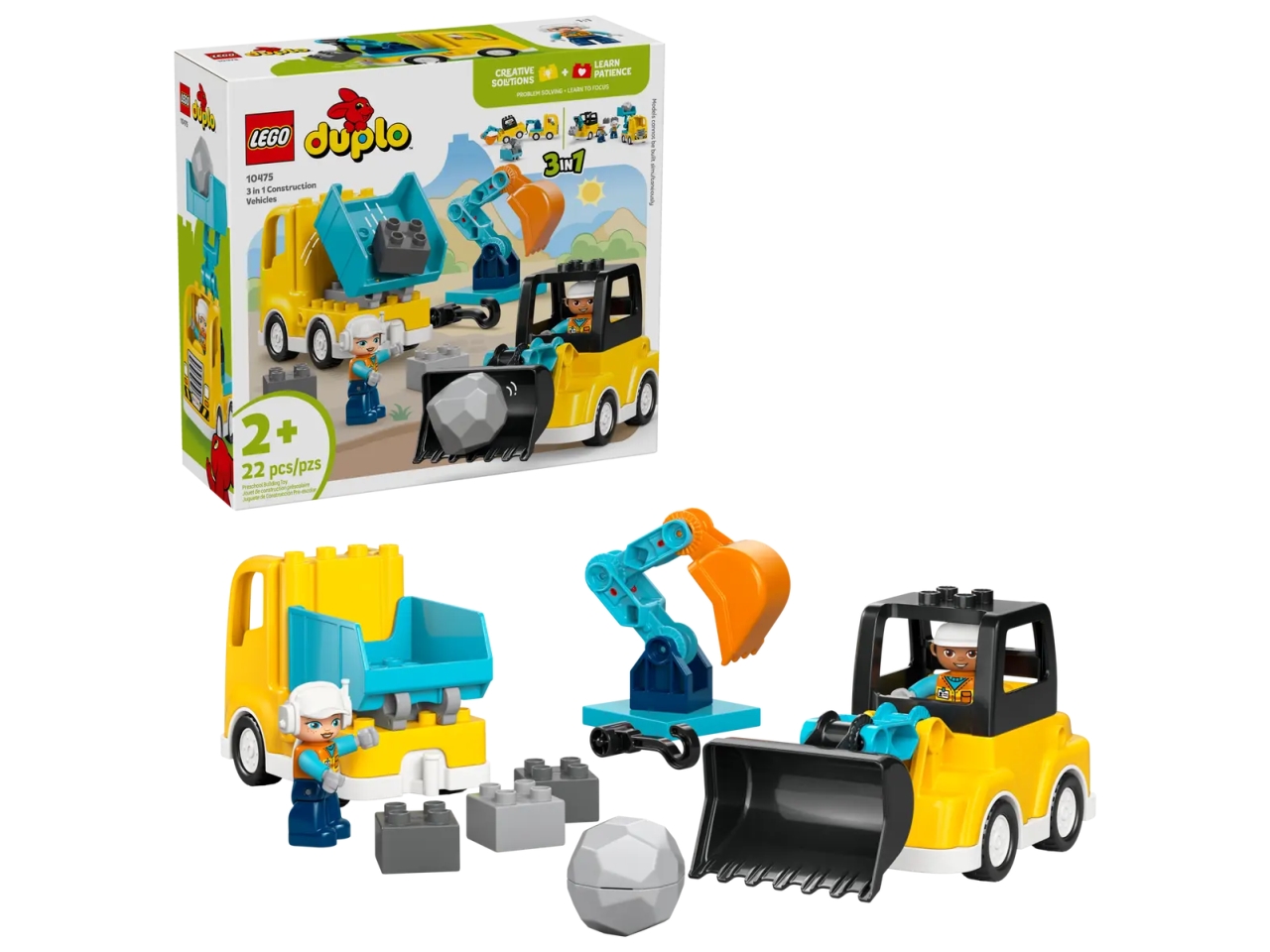 LEGO DUPLO TOWN VEICOLI DA CANTIERE 3 IN 1 10475