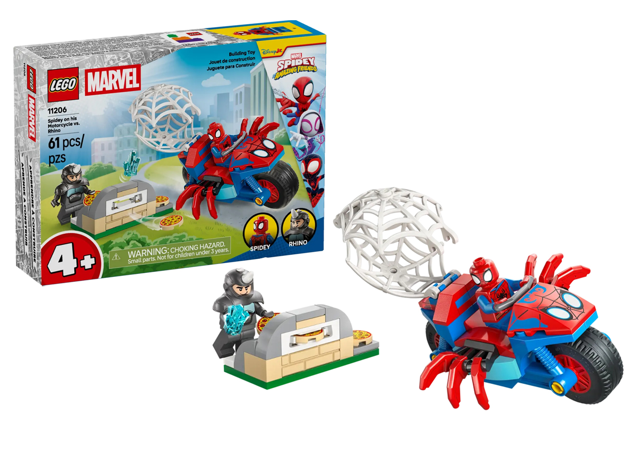 LEGO SPIDEY SPIDEY SULLA MOTO CONTRO RHINO 11206