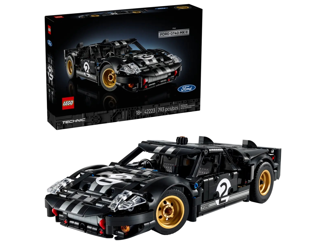 LEGO TECHNIC AUTO CORSA FORD GT40 MKII 1966 42223