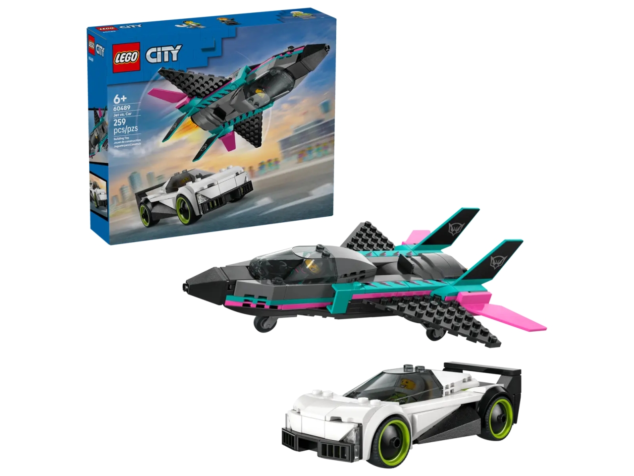 LEGO CITY GREAT VEHICLES JET CONTRO SPORTIVA 60489