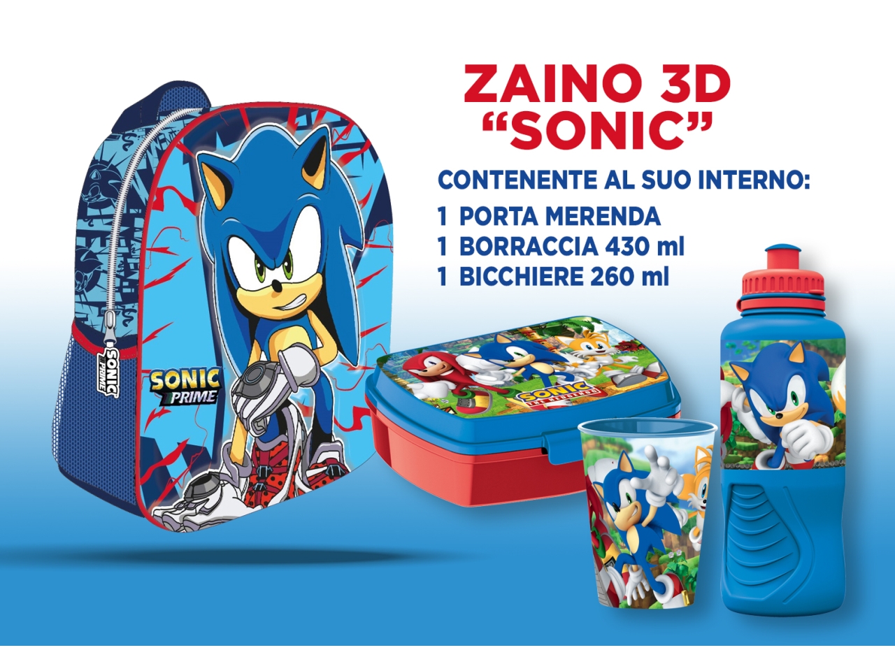 SONIC ZAINETTO 3D 30CM CON ACCESSORI VP2066SN