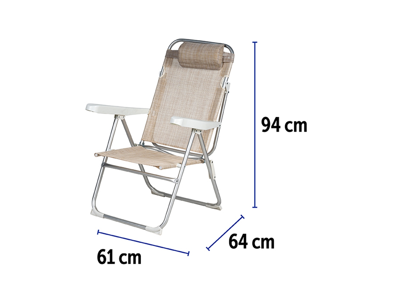 SPIAGGINA RECL ALL/TEXT 61,5X57X96,5 BEIGE 3310570 SPIAGGINA RECL ALL/TEXT 61,5X57X96,5 BEIGE 3310570