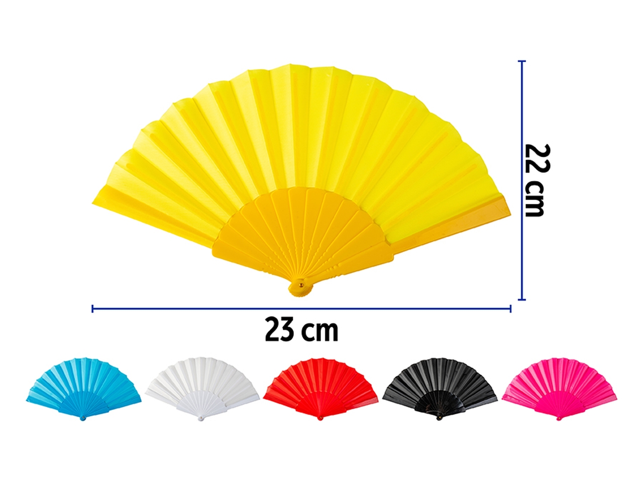 VENTAGLIO PLASTICA+TESSUTO 23CM 6ASS. 64972495 VENTAGLIO PLASTICA+TESSUTO 23CM 6ASS. 64972495