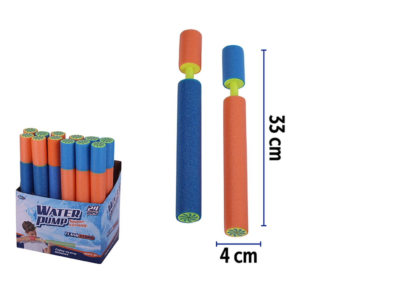 TUBO SPARA ACQUA D4XH33CM 2ASS. 6559115 TUBO SPARA ACQUA D4XH33CM 2ASS. 6559115