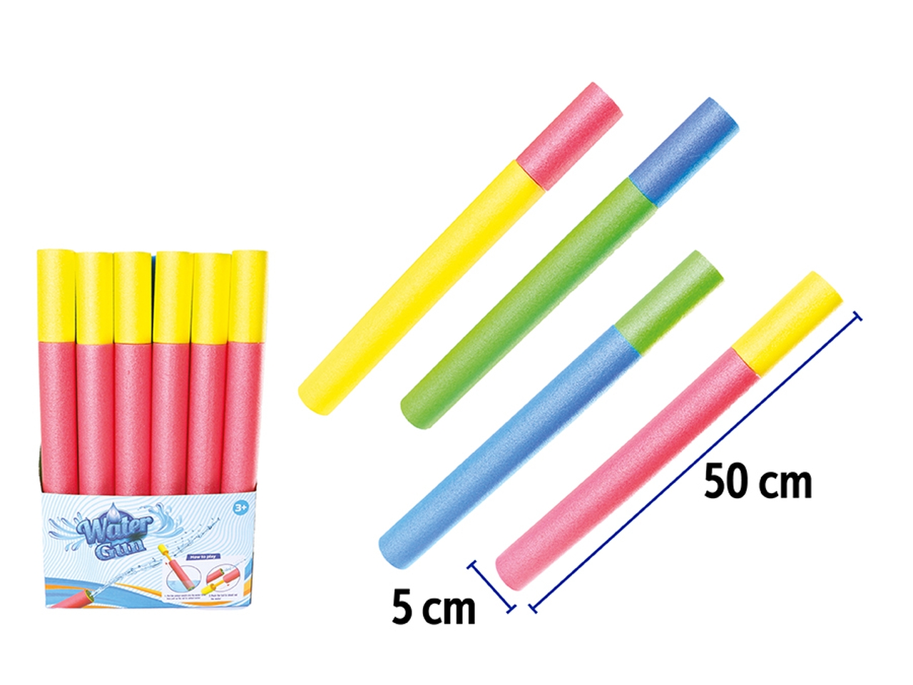 TUBO SPARA ACQUA D5XH50CM 4ASS. 6994003