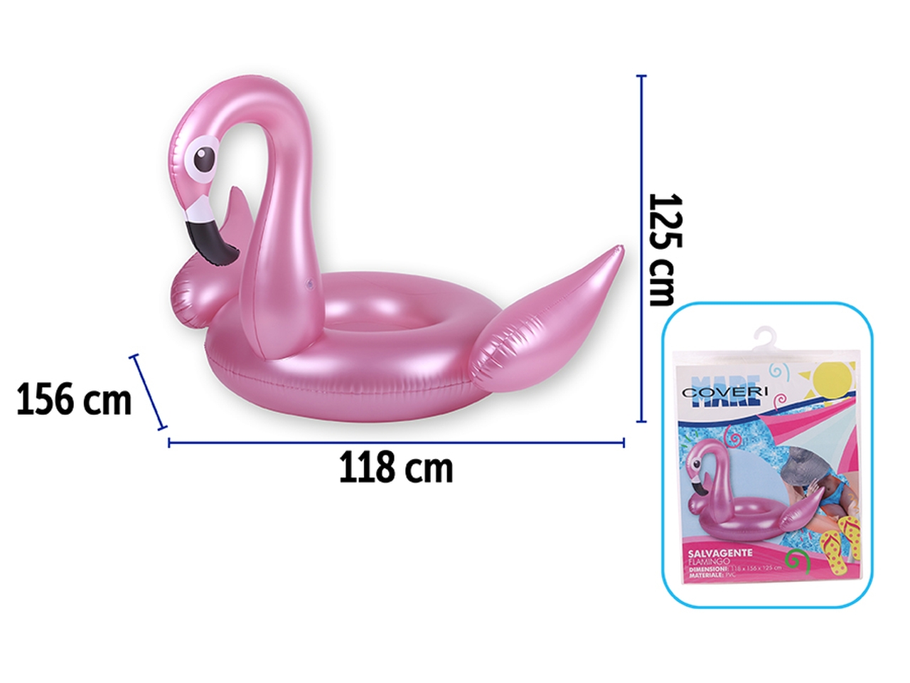 SALVAGENTE GONF. FLAMINGO 113X145X105CM 7055011
