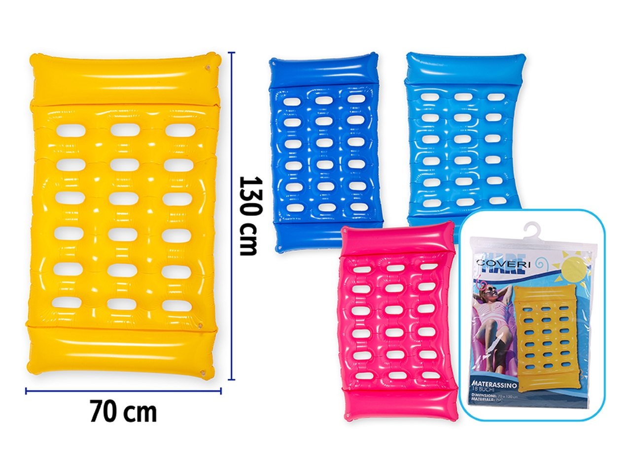 MATERASSINO 18 BUCHI 130X70CM 4 ASS. 7055064 MATERASSINO 18 BUCHI 130X70CM 4 ASS. 7055064