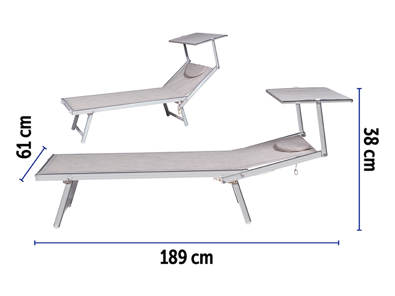 LETTINO MARE KING ALL/TEXT 189X61X38 GRIG 3310311