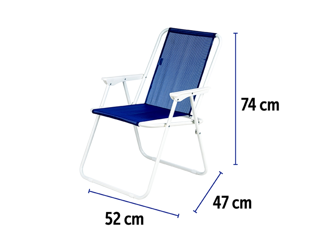 SPIAGGINA PIEG. ACC/TEXT 52X47X74CM BLU 6839028