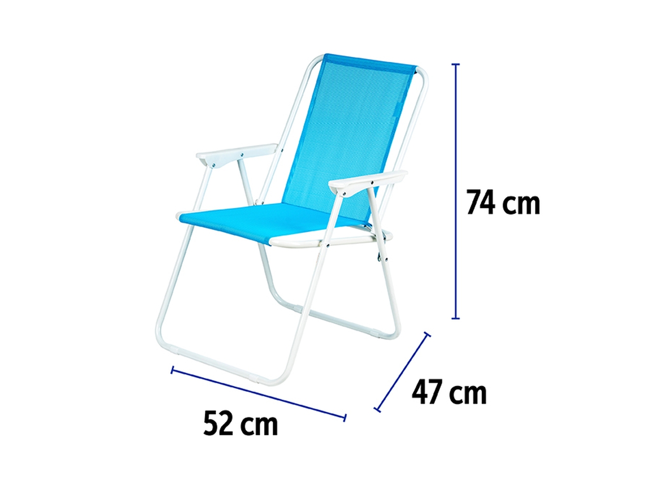 SPIAGGINA PIEG. ACC/TEXT 52X47X74CM AZZUR 6839029