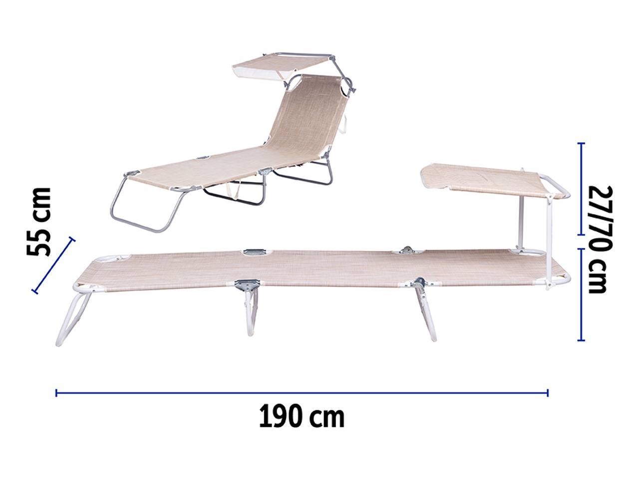 LETTINO C/PARAS. ALL/TEXT 190X55X27 BEIGE 3310610