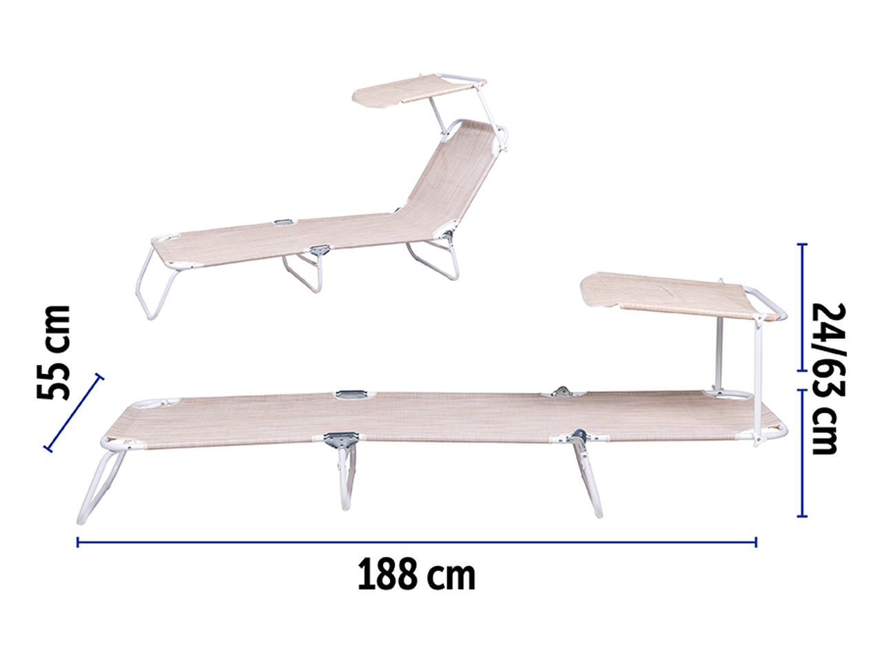 LETTINO C/PARAS ACC/TEXT 188X55X24CM BEIGE 3310324