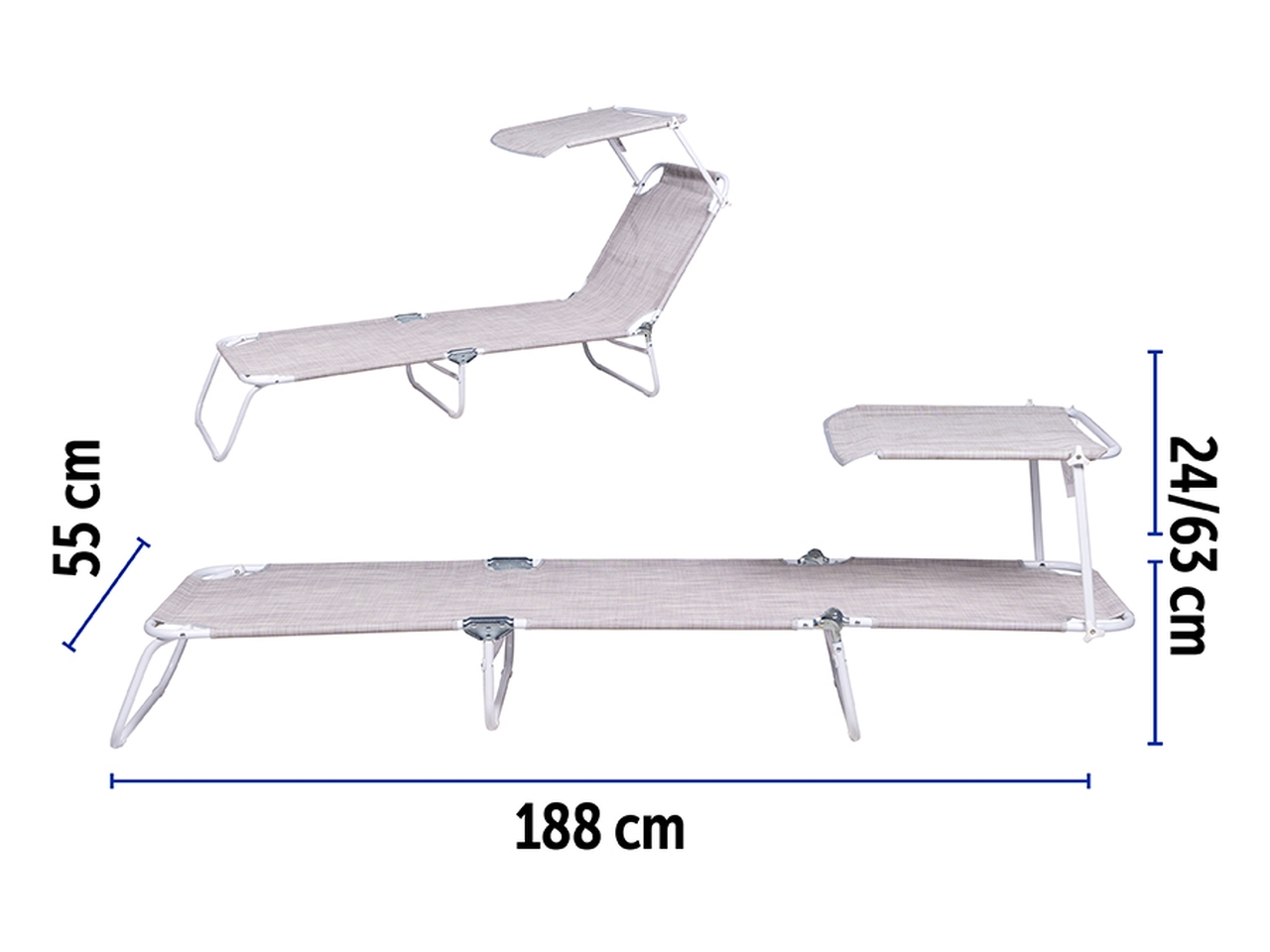 LETTINO C/PARAS ACC/TEXT 188X55X24CM GRIG. 3310313