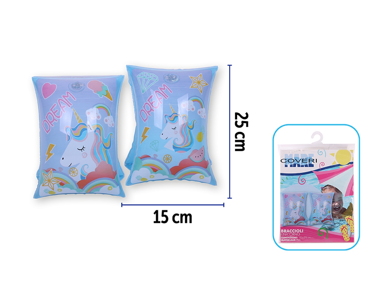BRACCIOLI GONFIABILI UNICORNO 7055030