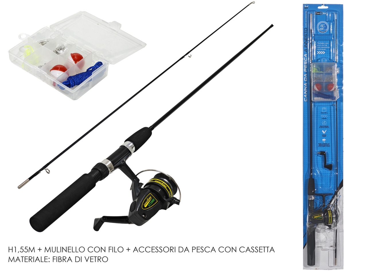 CANNA DA PESCA 155CM C/ACCESSORI 674001 CANNA DA PESCA 155CM C/ACCESSORI 674001