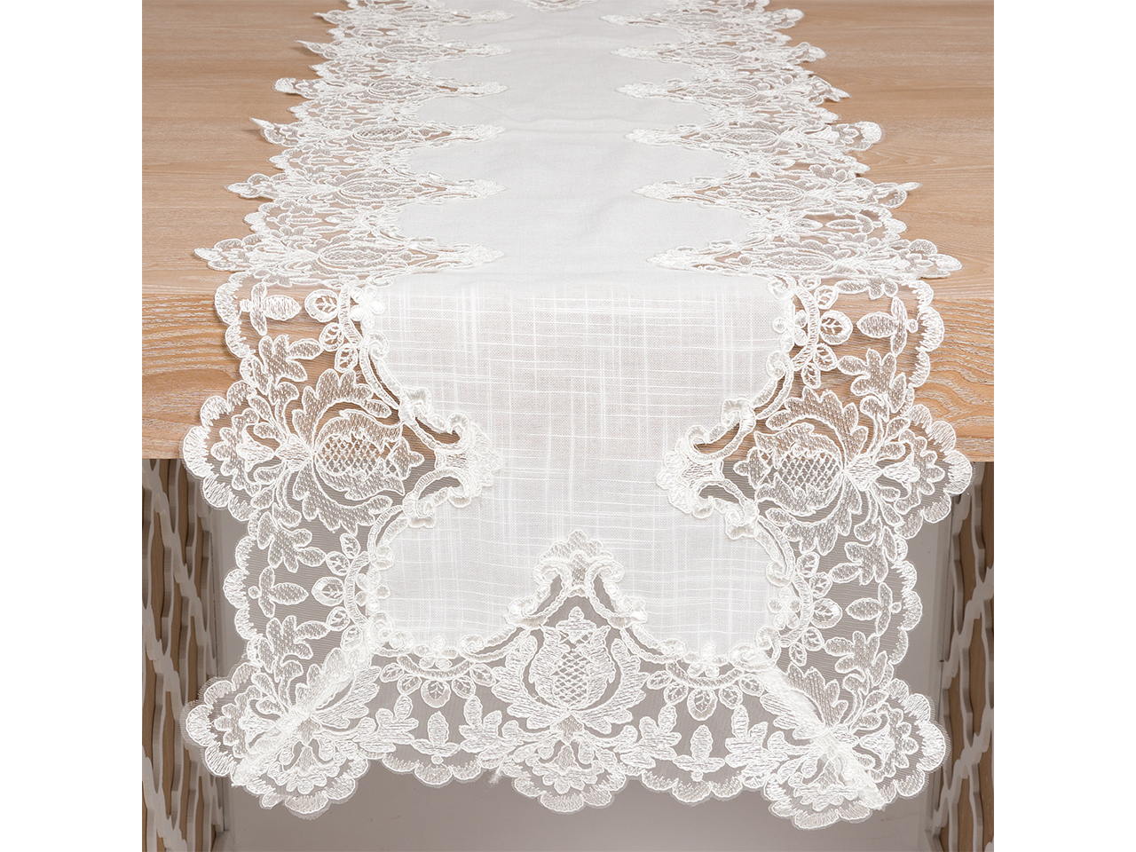 L.DIANA RUNNER C/PIZZO 45X140CM TS60315
