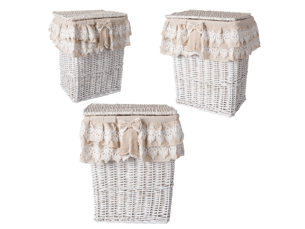 L.LILIUM SET 3 PORTABIAN. RETT. BIANCHI IG10347