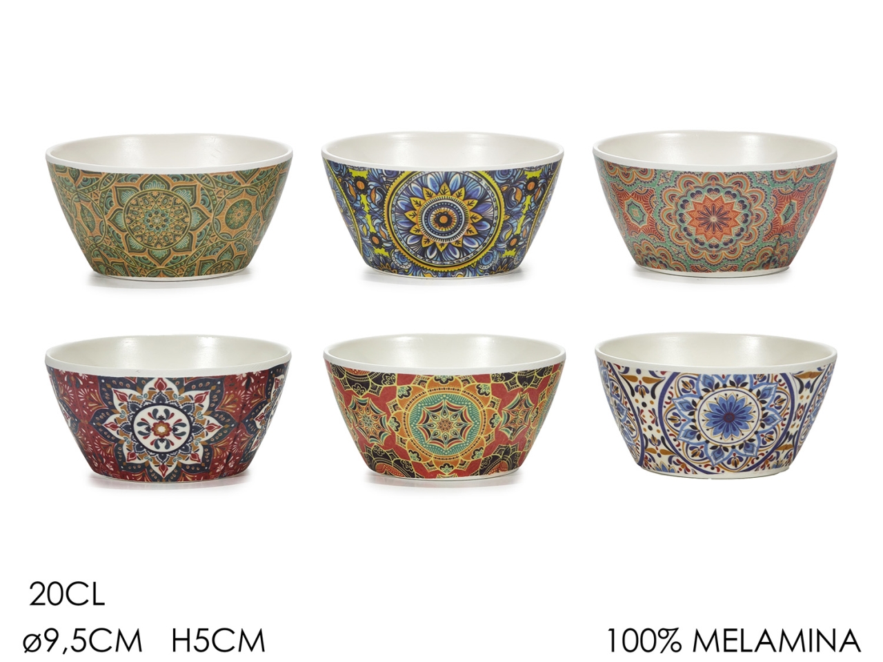 CIOTOLA MELAMINA MANDALA 20CL 6ASS. 512734 CIOTOLA MELAMINA MANDALA 20CL 6ASS. 512734