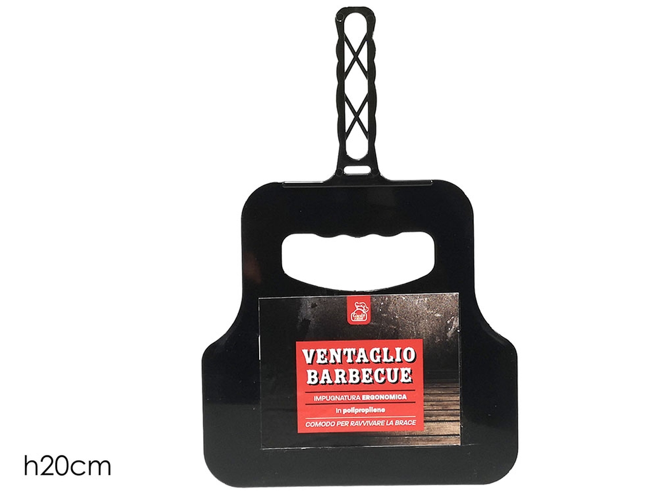 VENTAGLIO PER BARBECUE H.20CM NERO 516894