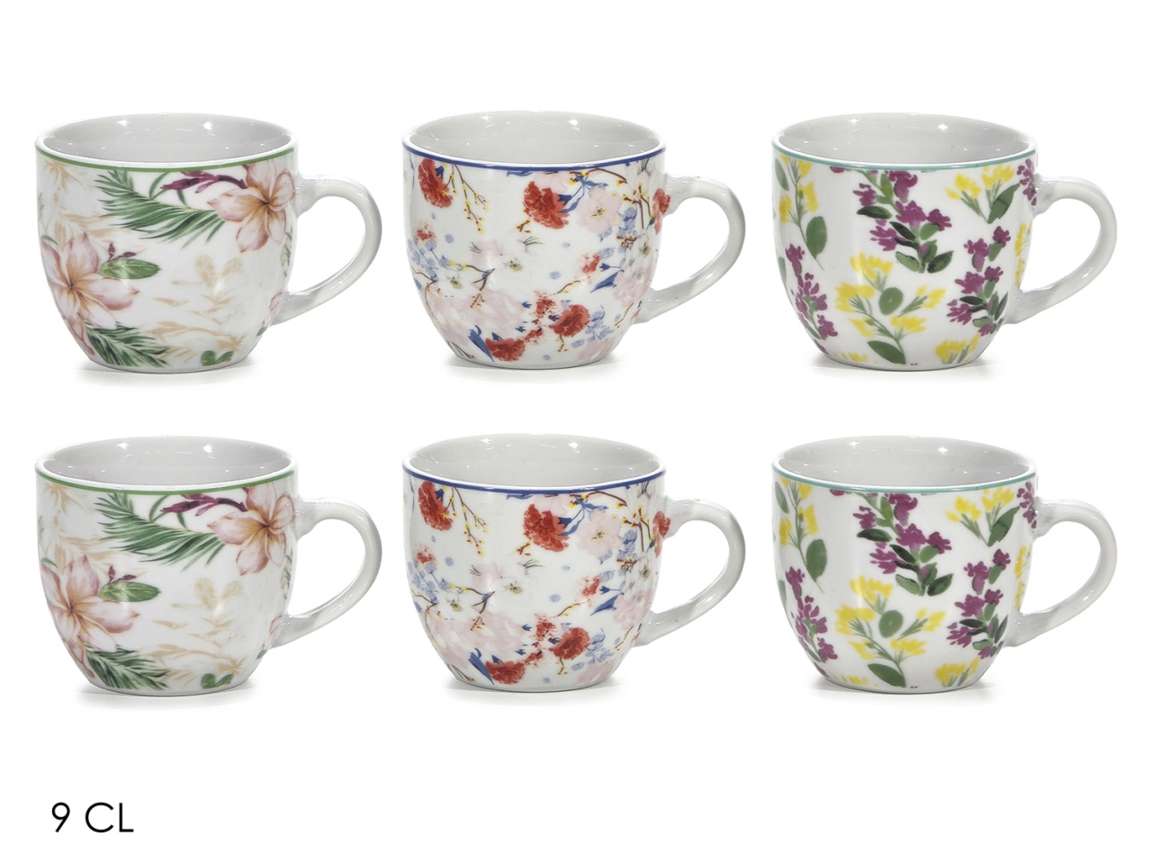 TAZZINE CAFFÈ 6PZ FIORI ASS. 576804 TAZZINE CAFFÈ 6PZ FIORI ASS. 576804