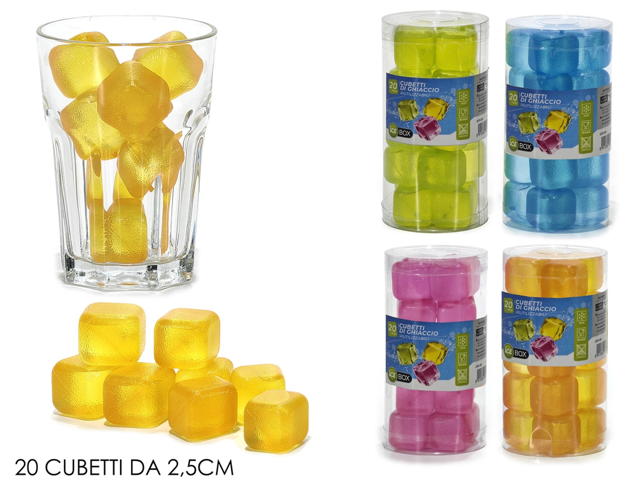 CUBETTI GHIACCIO 20PZ 4ASS. 608100 CUBETTI GHIACCIO 20PZ 4ASS. 608100