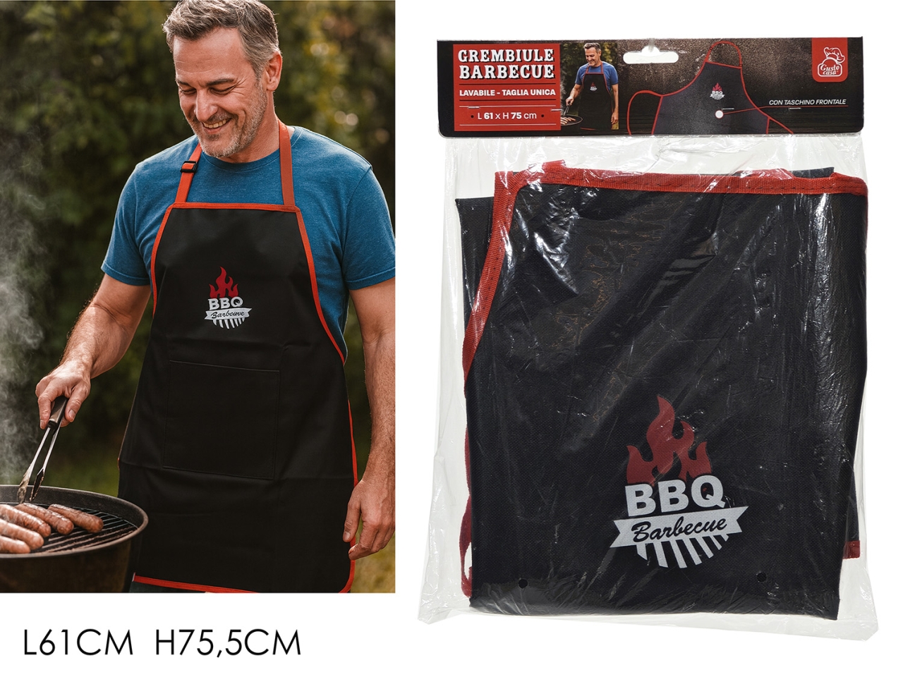 GREMBIULE BBQ 61X75CM 726816