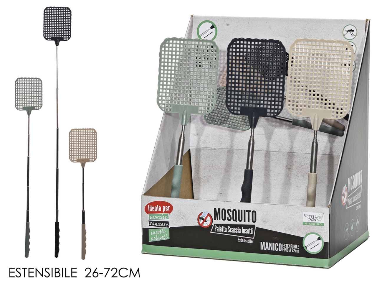 ABBATTIMOSCHE ESTENSIBILE 72CM 4ASS. 746442 ABBATTIMOSCHE ESTENSIBILE 72CM 4ASS. 746442