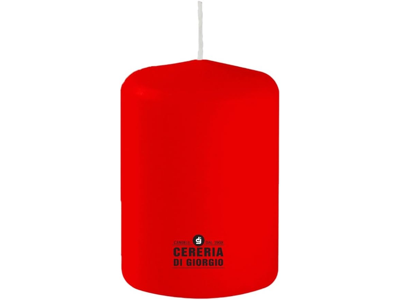 CANDELA MOCCOLO 7X10CM ROSSO 3182.14