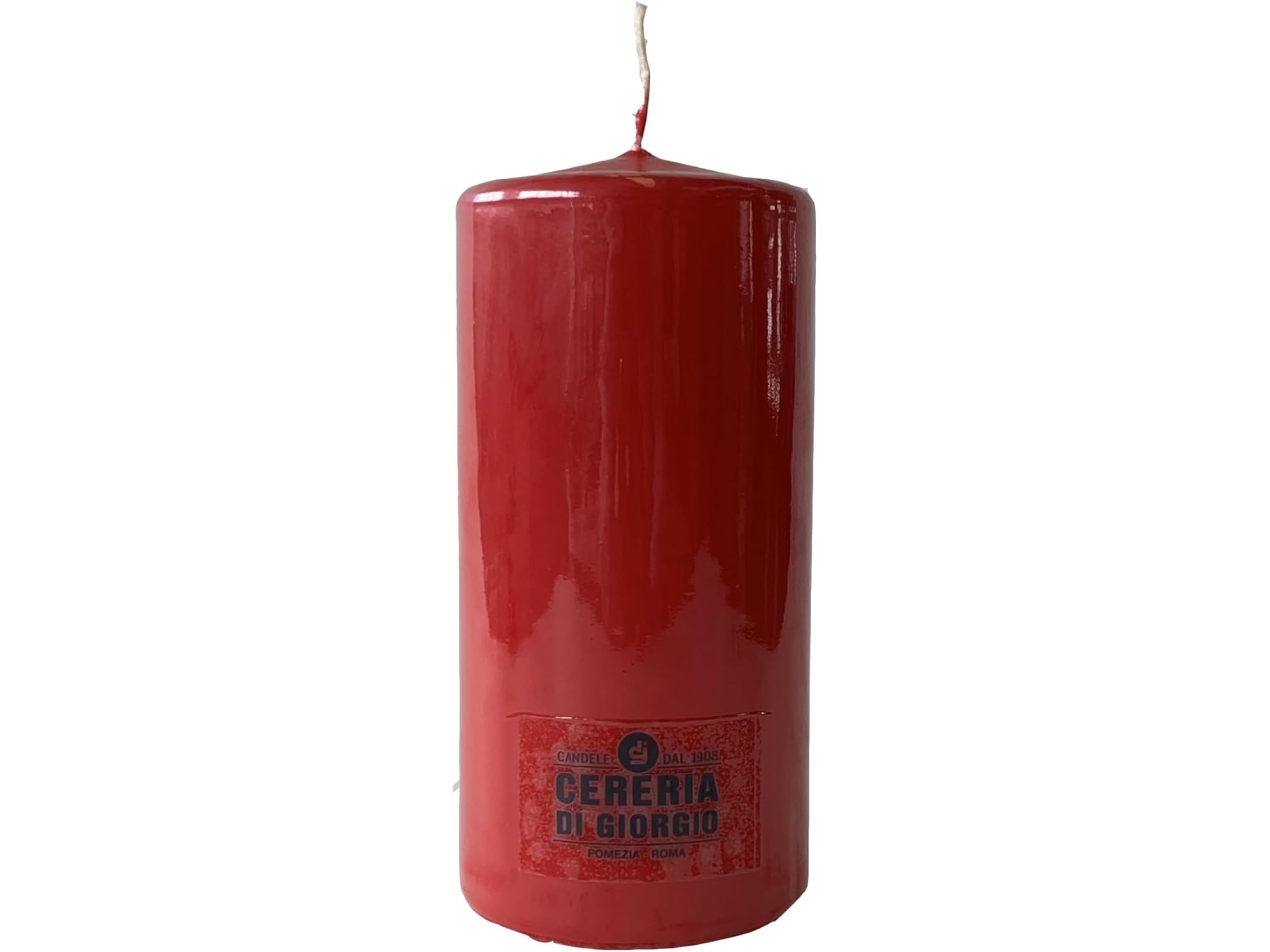 CANDELA MOCCOLO 7X15CM ROSSO 3184.14