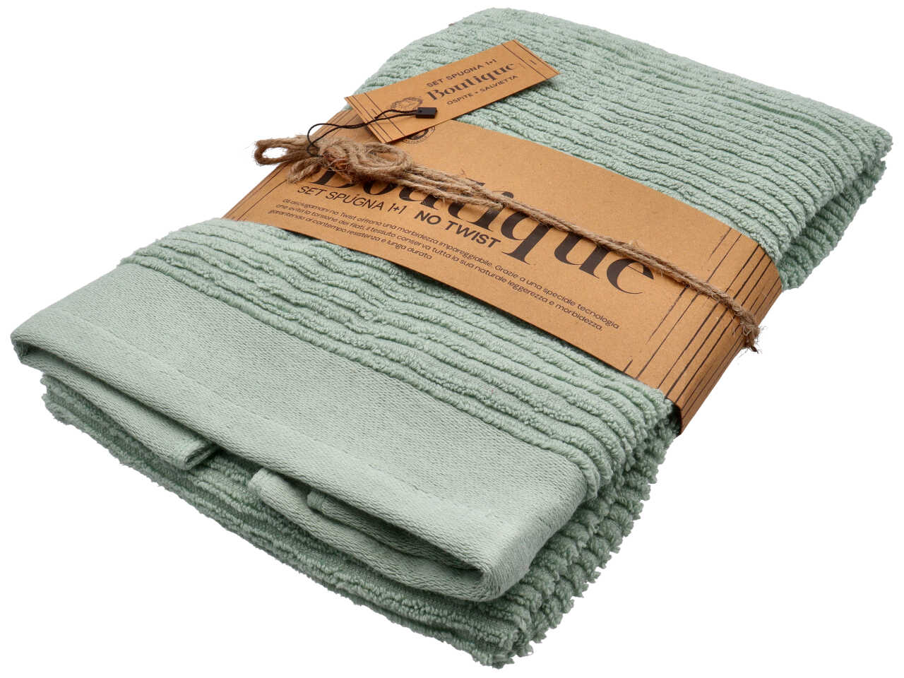 SET ASCIUGAMANO 1+1 BOUTIQUE SALVIA 01391476