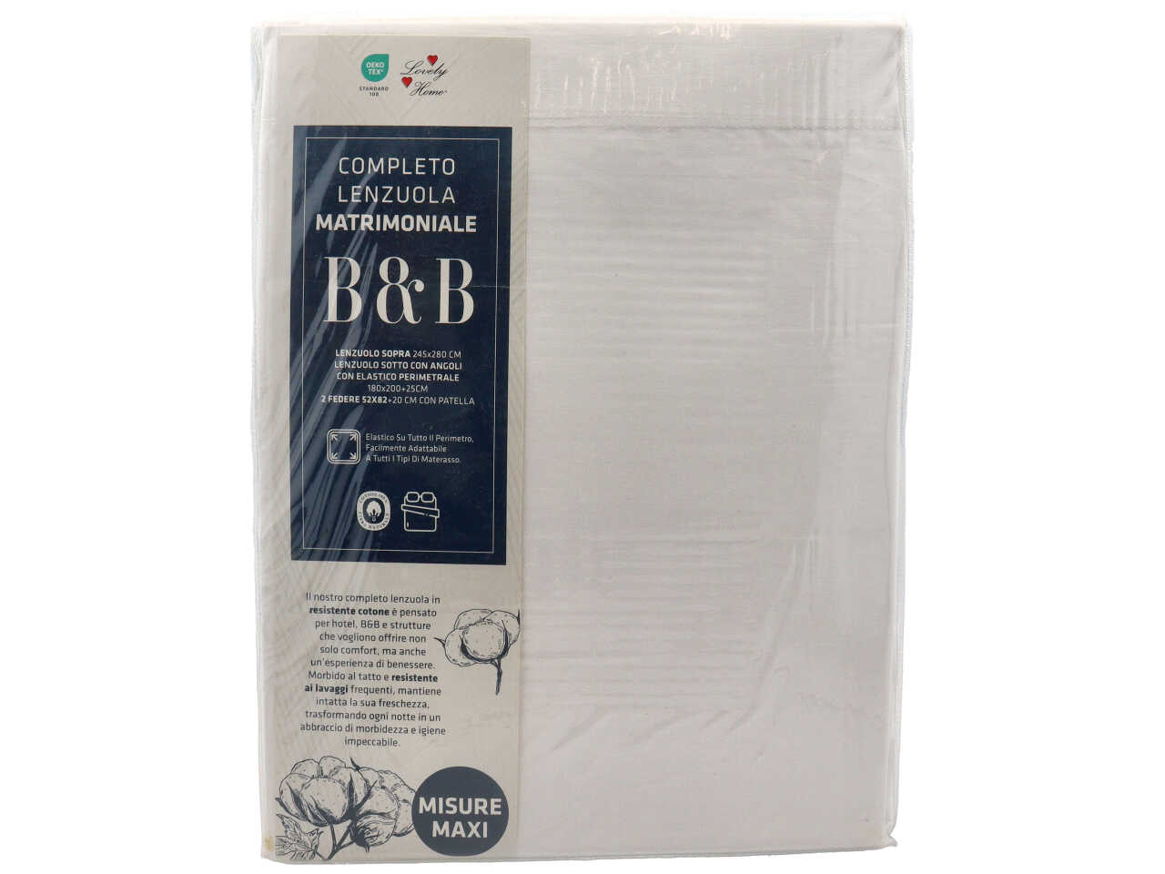 COMPLETO LENZUOLA B&B 2 PIAZZE 053988 COMPLETO LENZUOLA B&B 2 PIAZZE 053988