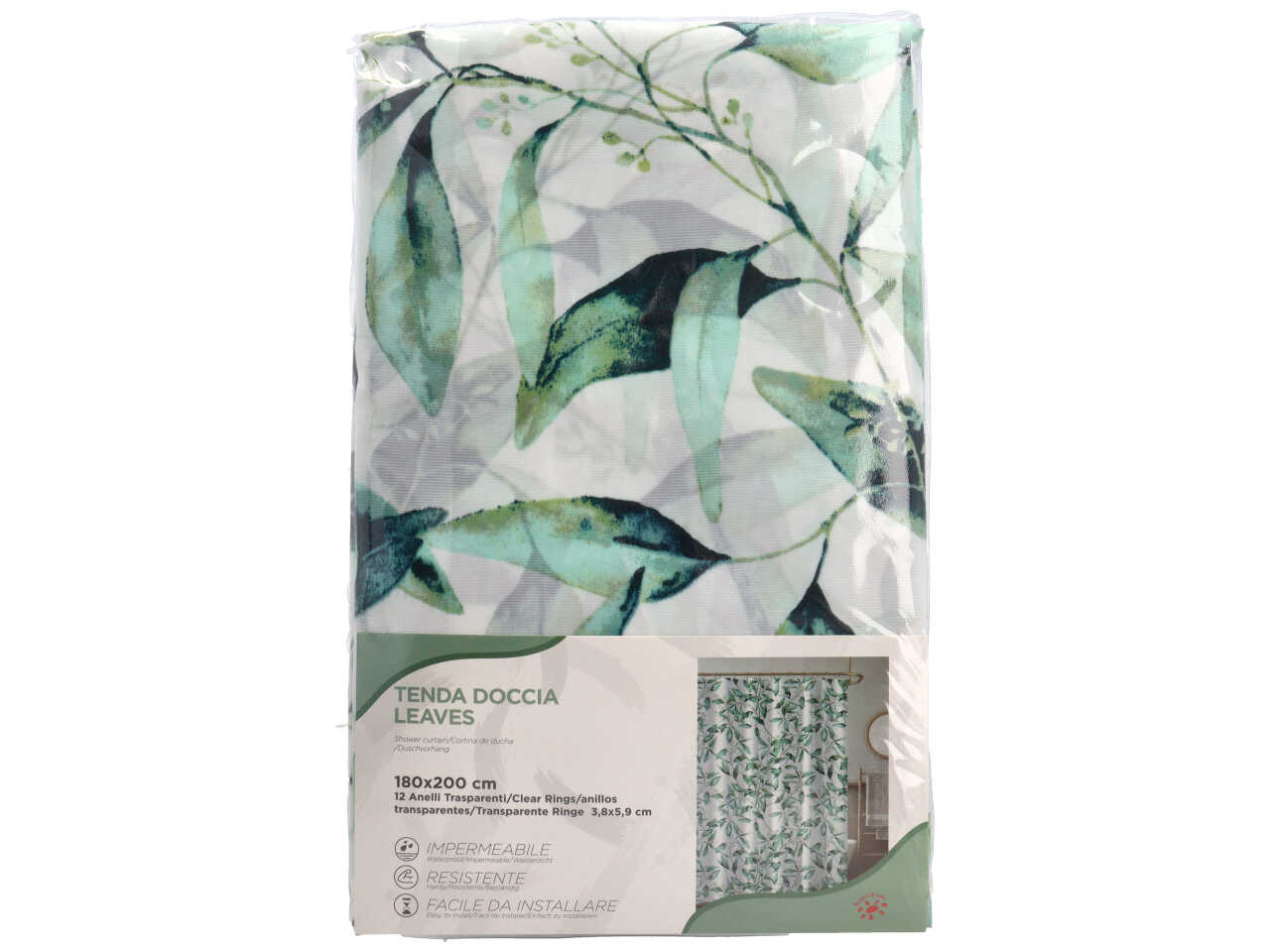 TENDA DOCCIA POLY LEAVES 180X200CM 12003601